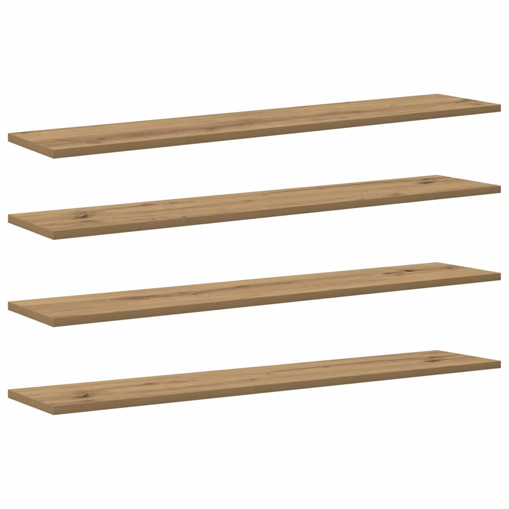 Planche d'étagère à livres 4 pcs Marron 100 x 40 x 1.5cm