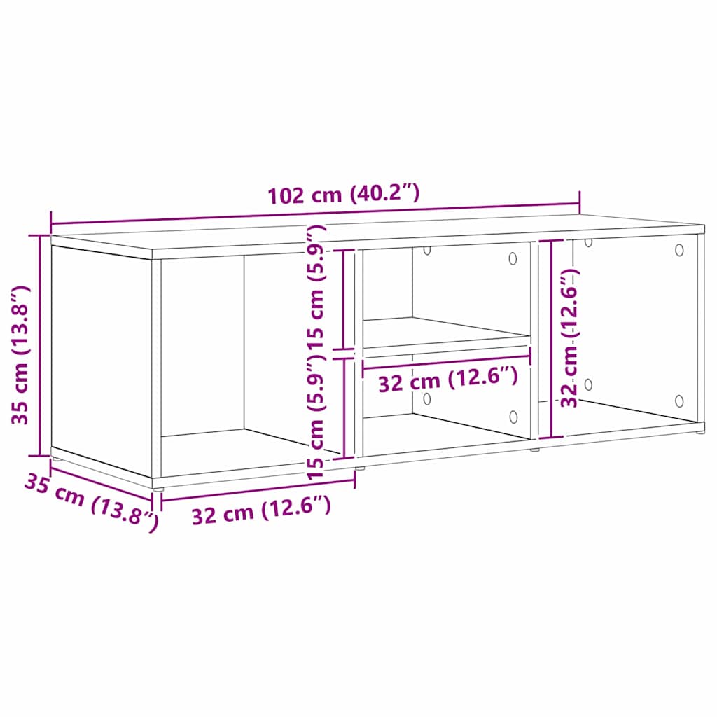 Banc de rangement pour chaussures Chêne noir 102 x 35 x 35 cm - XIOS