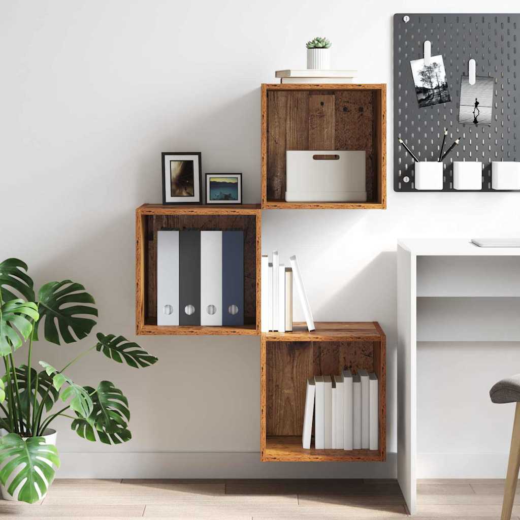 Meuble mural Bois ancien 37 x 37 x 37 cm Bois d'ingénierie - XIOS