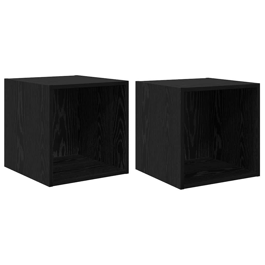 Meuble mural 2 pcs Chêne noir 37 x 37 x 37 cm Bois d'ingénierie - XIOS