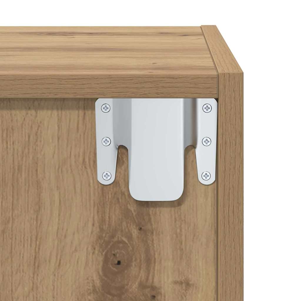 Cabinet TV chêne artisanal 37 x 37 x 72 cm Bois d'ingénierie - XIOS