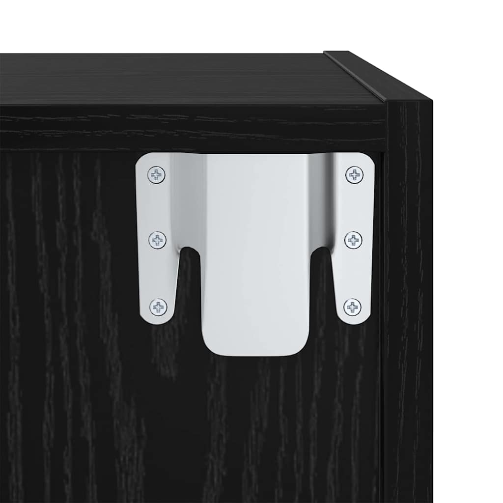 Cabinet TV Chêne noir 37 x 37 x 107 cm Bois d'ingénierie - XIOS