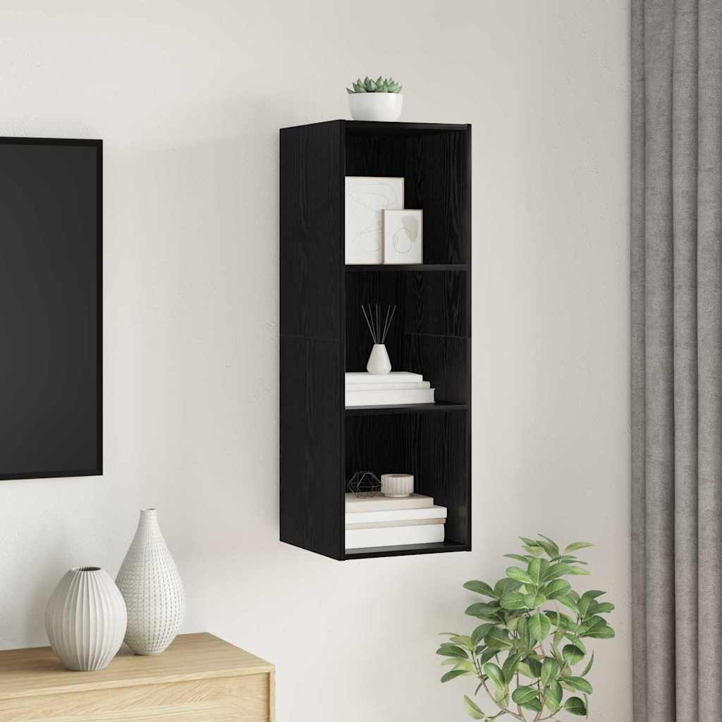 Cabinet TV Chêne noir 37 x 37 x 107 cm Bois d'ingénierie - XIOS