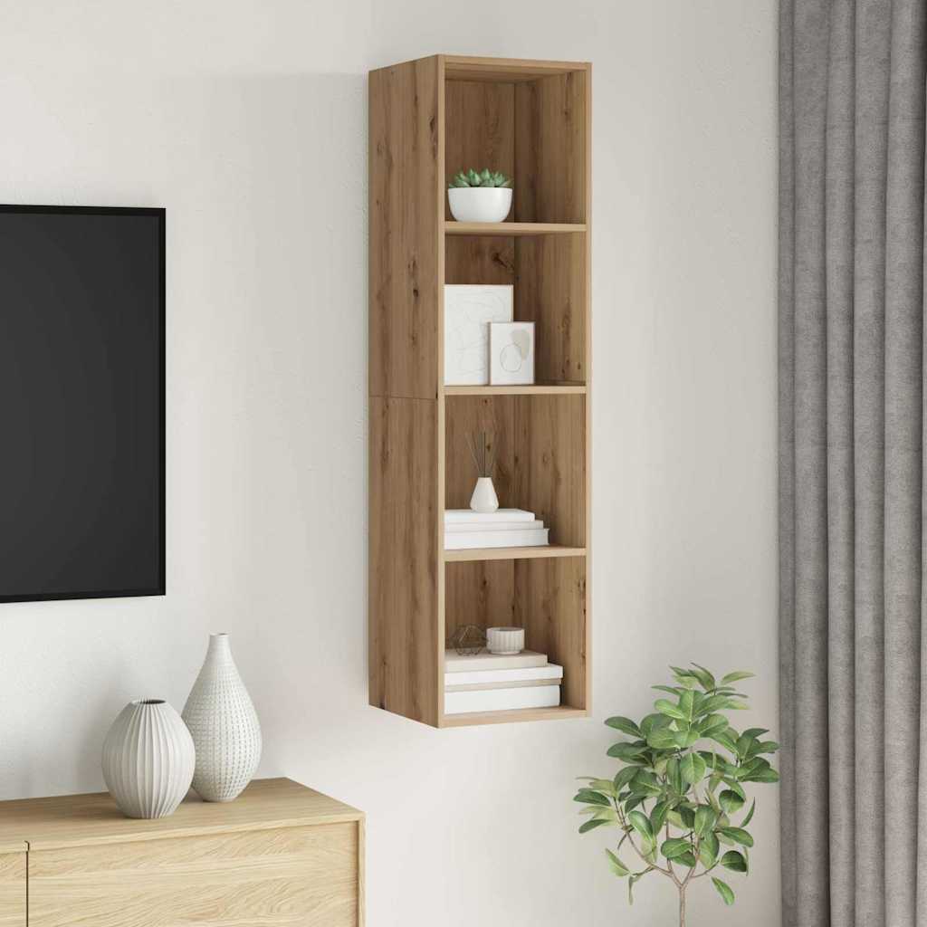 Cabinet TV chêne artisanal 37 x 37 x 142.5 cm Bois d'ingénierie - XIOS