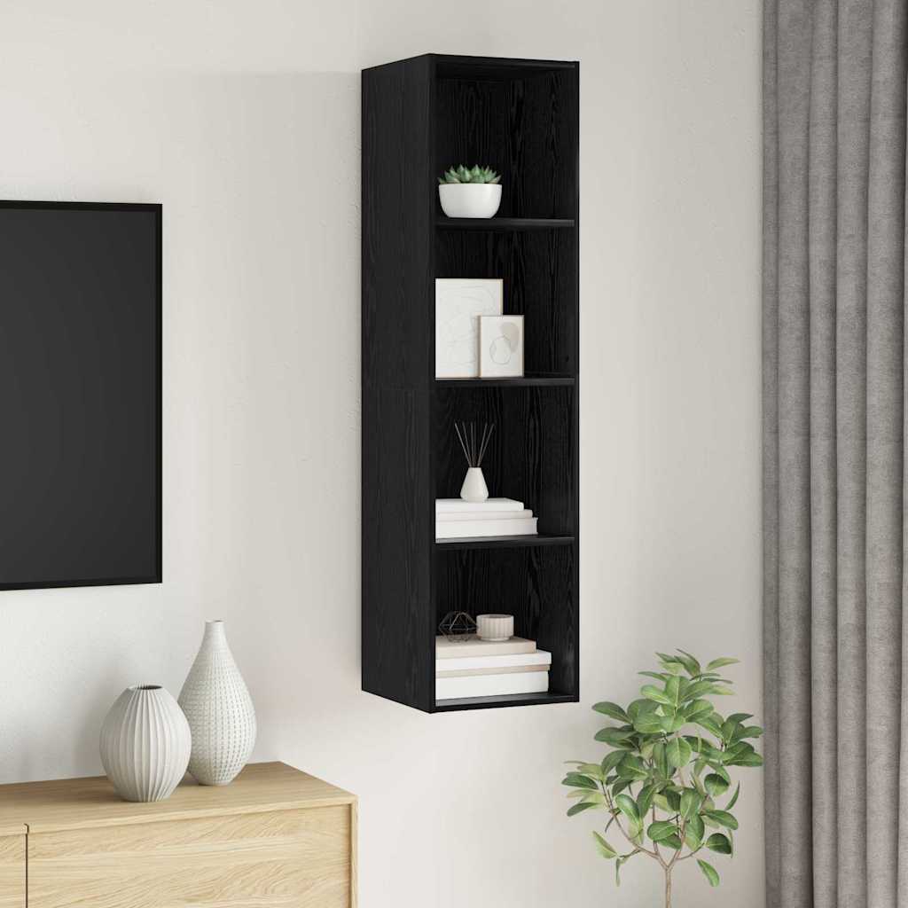 Cabinet TV Chêne noir 37 x 37 x 142.5 cm Bois d'ingénierie - XIOS