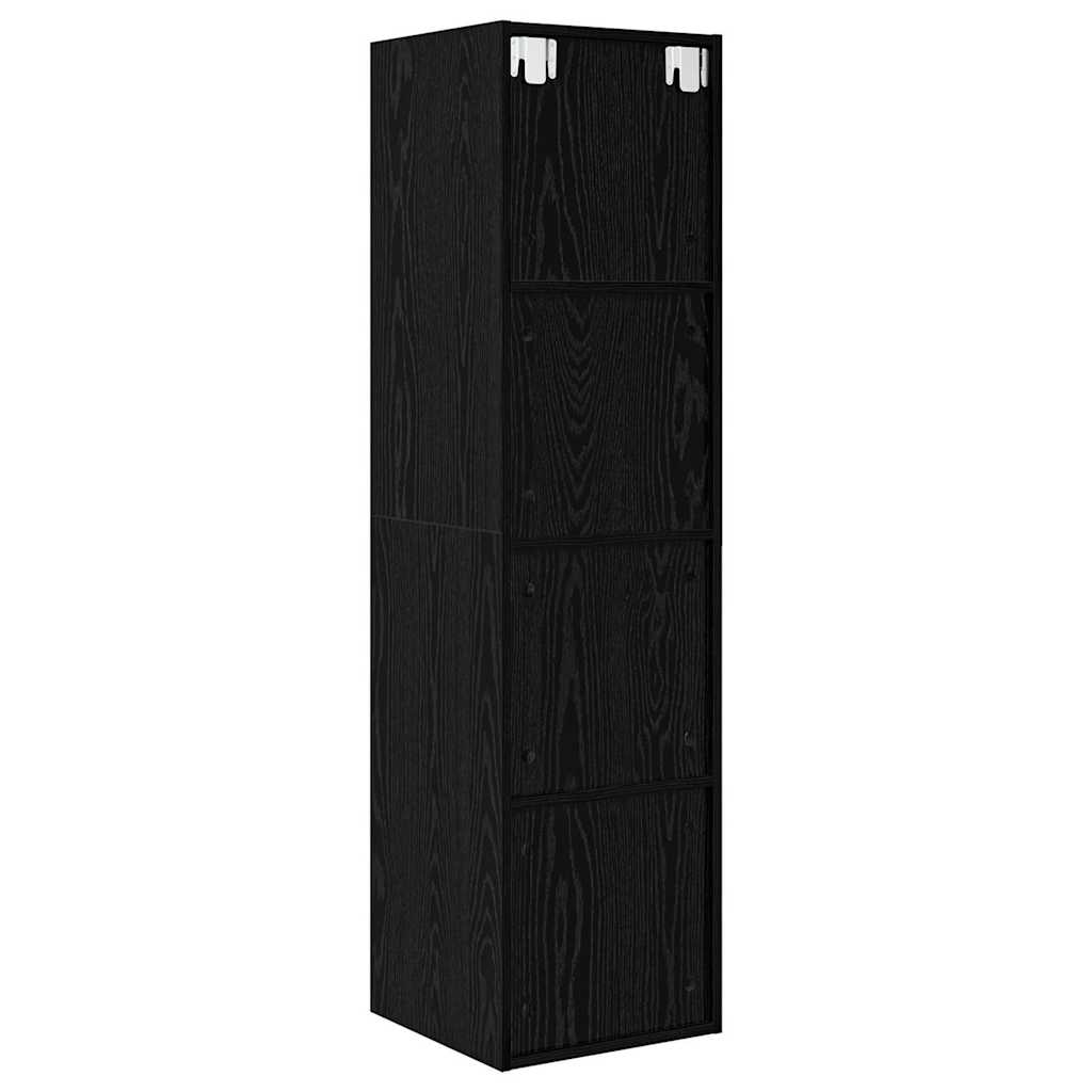 Cabinet TV Chêne noir 37 x 37 x 142.5 cm Bois d'ingénierie - XIOS