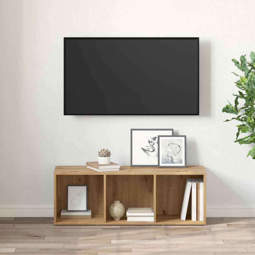 Meuble TV chêne artisanal Bois d'ingénierie - XIOS