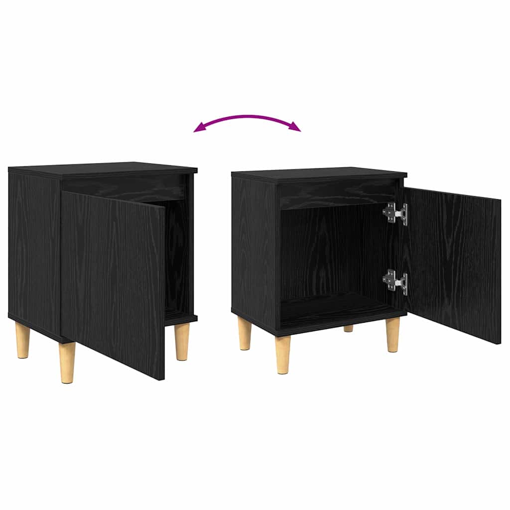 Cabinet de chevet Chêne noir 40 x 30 x 50 cm Bois d'ingénierie - XIOS