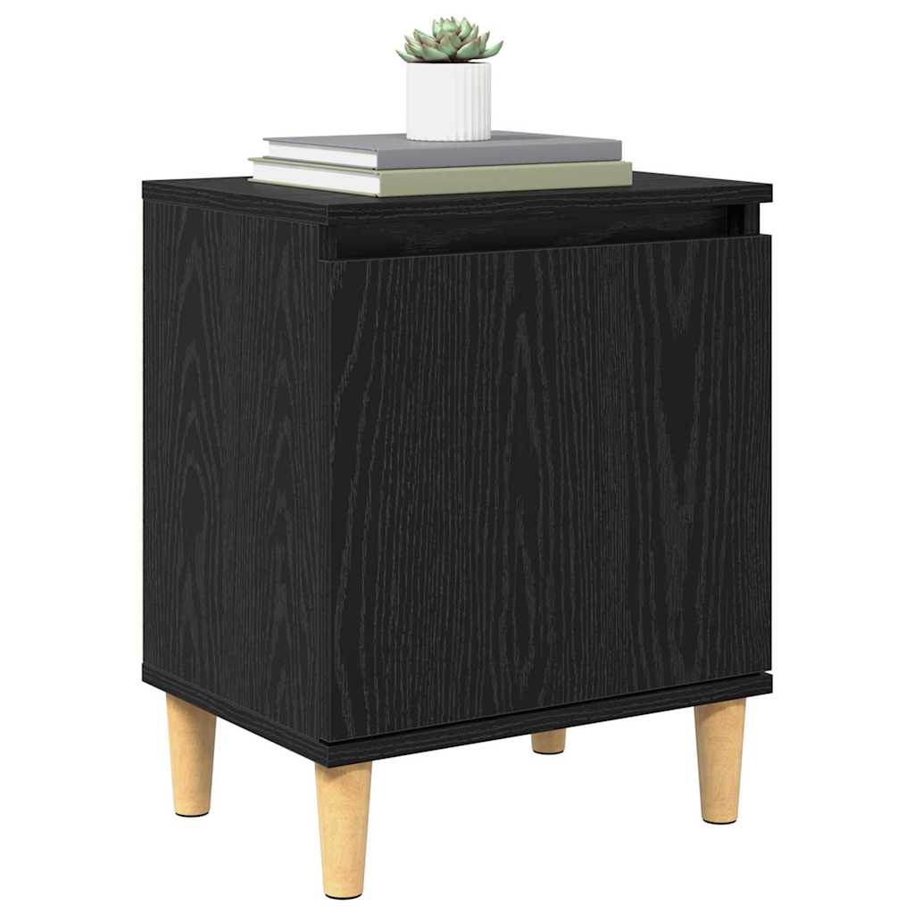 Cabinet de chevet Chêne noir 40 x 30 x 50 cm Bois d'ingénierie - XIOS