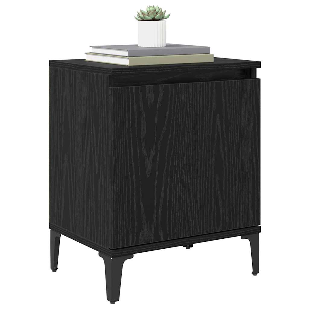 Cabinet de chevet Chêne noir 40 x 30 x 50 cm Bois d'ingénierie - XIOS