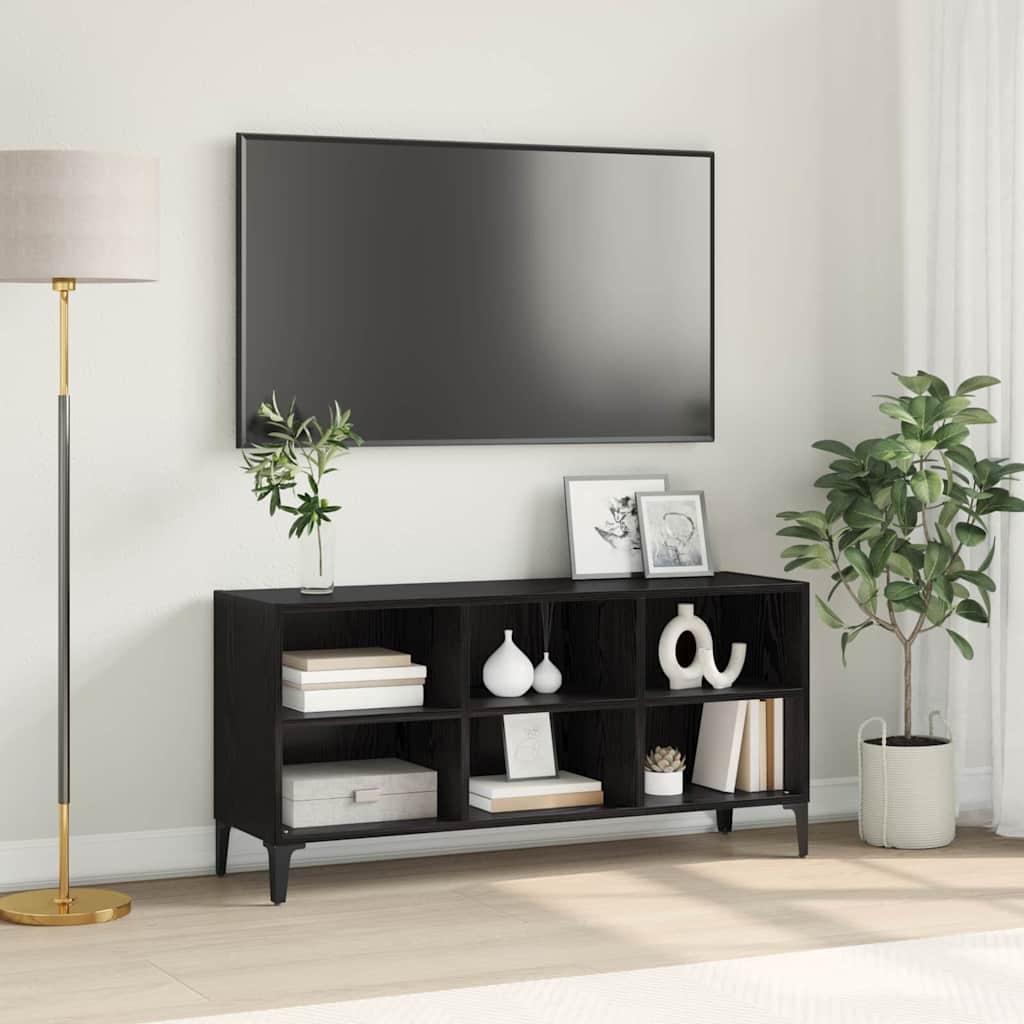 Meuble TV Noir 69.5 x 30 x 50 cm Bois d'ingénierie - XIOS
