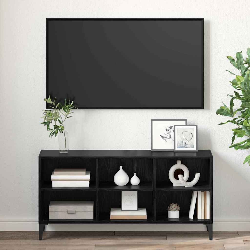 Meuble TV Noir 69.5 x 30 x 50 cm Bois d'ingénierie - XIOS