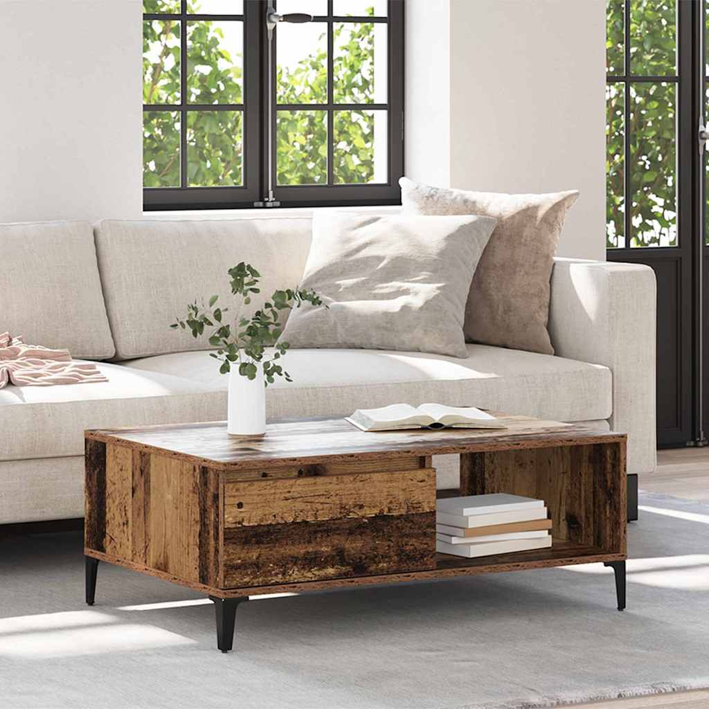 Table basse Bois ancien 90 x 60 x 35 cm Bois d'ingénierie - XIOS