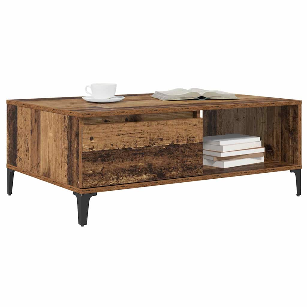 Table basse Bois ancien 90 x 60 x 35 cm Bois d'ingénierie - XIOS