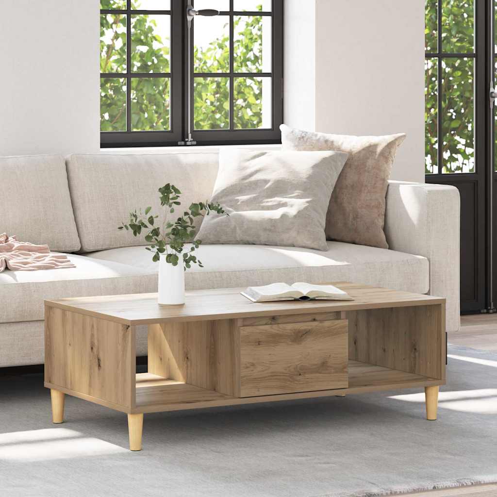 Table basse chêne artisanal 103,5 x 60 x 35 cm - XIOS