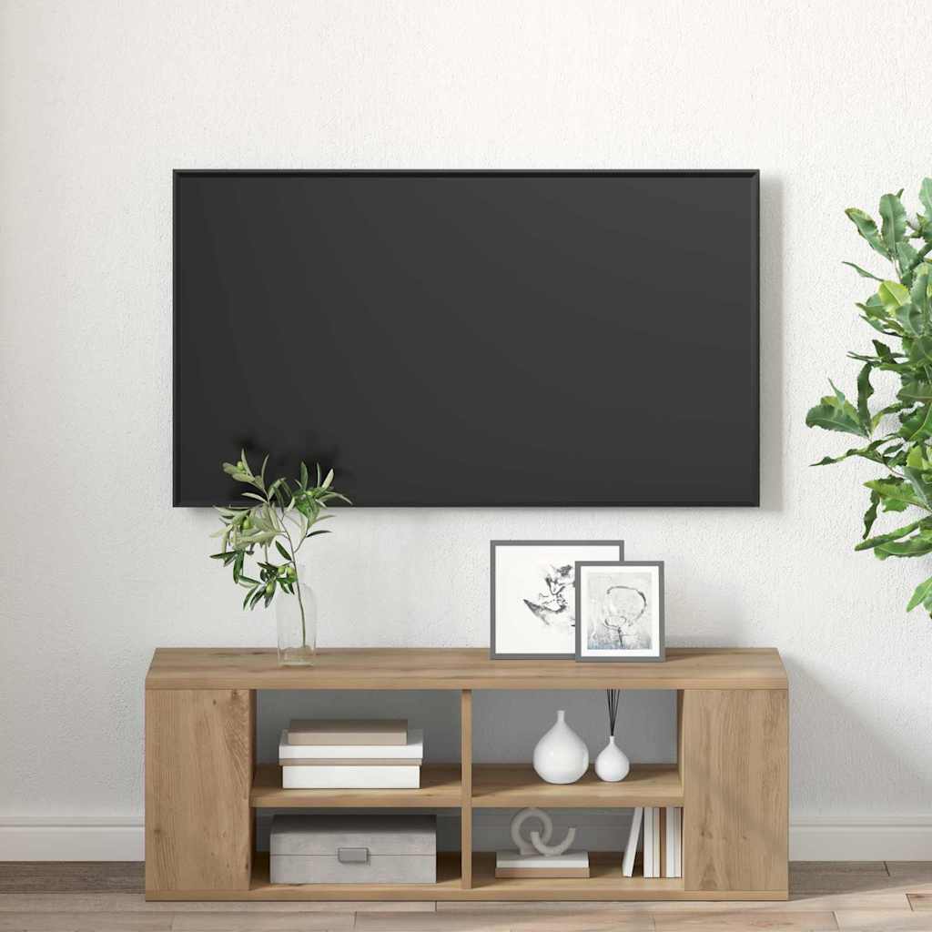 Meuble TV mural Montage mural chêne artisanal 102 x 35 x 35 cm - XIOS