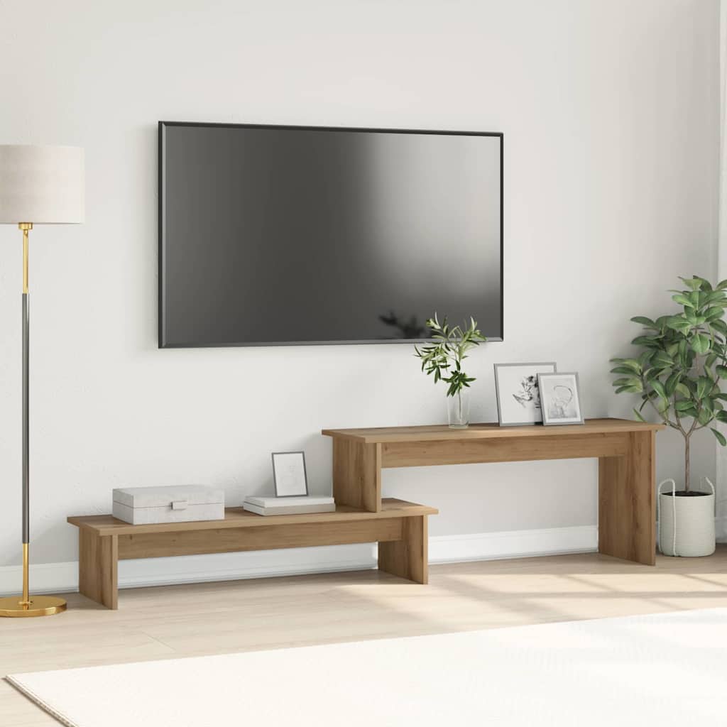 Meuble TV chêne artisanal 180 x 30 x 43 cm Bois d'ingénierie - XIOS