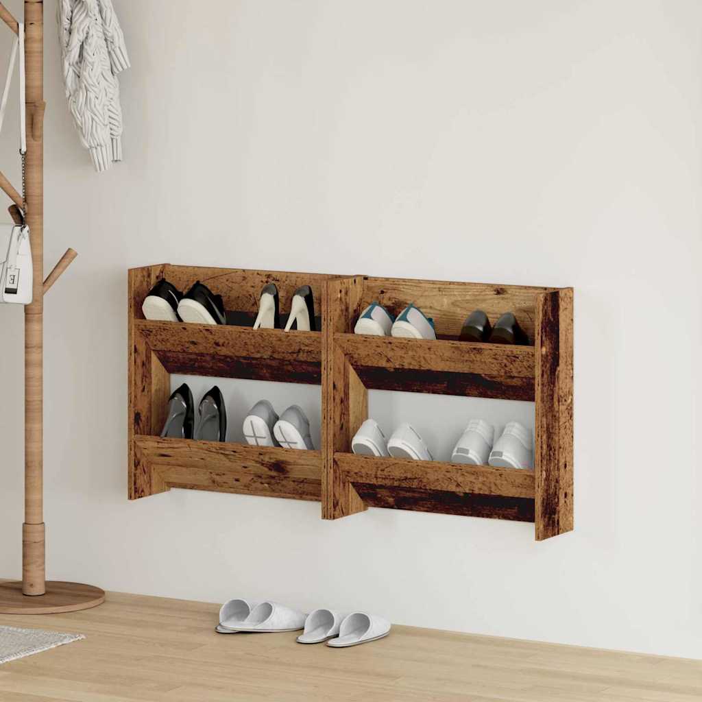 Cabinets à chaussures muraux Bois ancien Bois d'ingénierie - XIOS