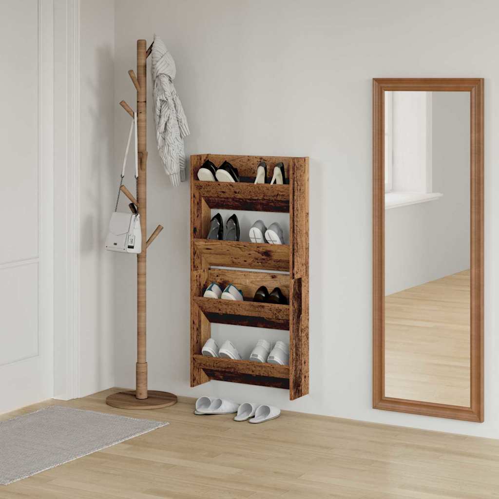 Cabinets à chaussures muraux Bois ancien Bois d'ingénierie - XIOS