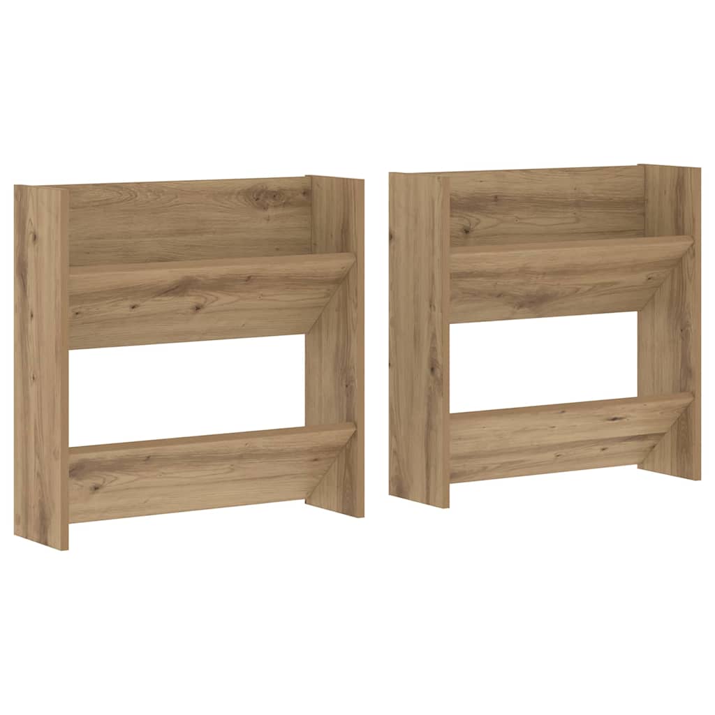 Cabinets à chaussures muraux chêne artisanal Bois d'ingénierie - XIOS