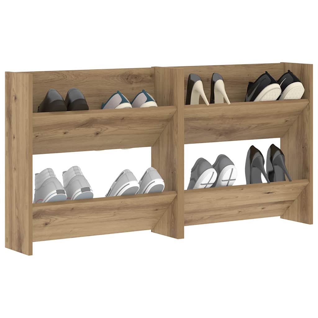Cabinets à chaussures muraux chêne artisanal Bois d'ingénierie - XIOS