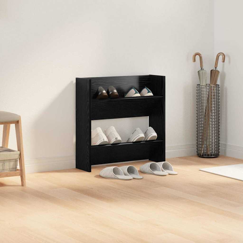 Cabinet à chaussures mural Autre Chêne noir Bois d'ingénierie - XIOS