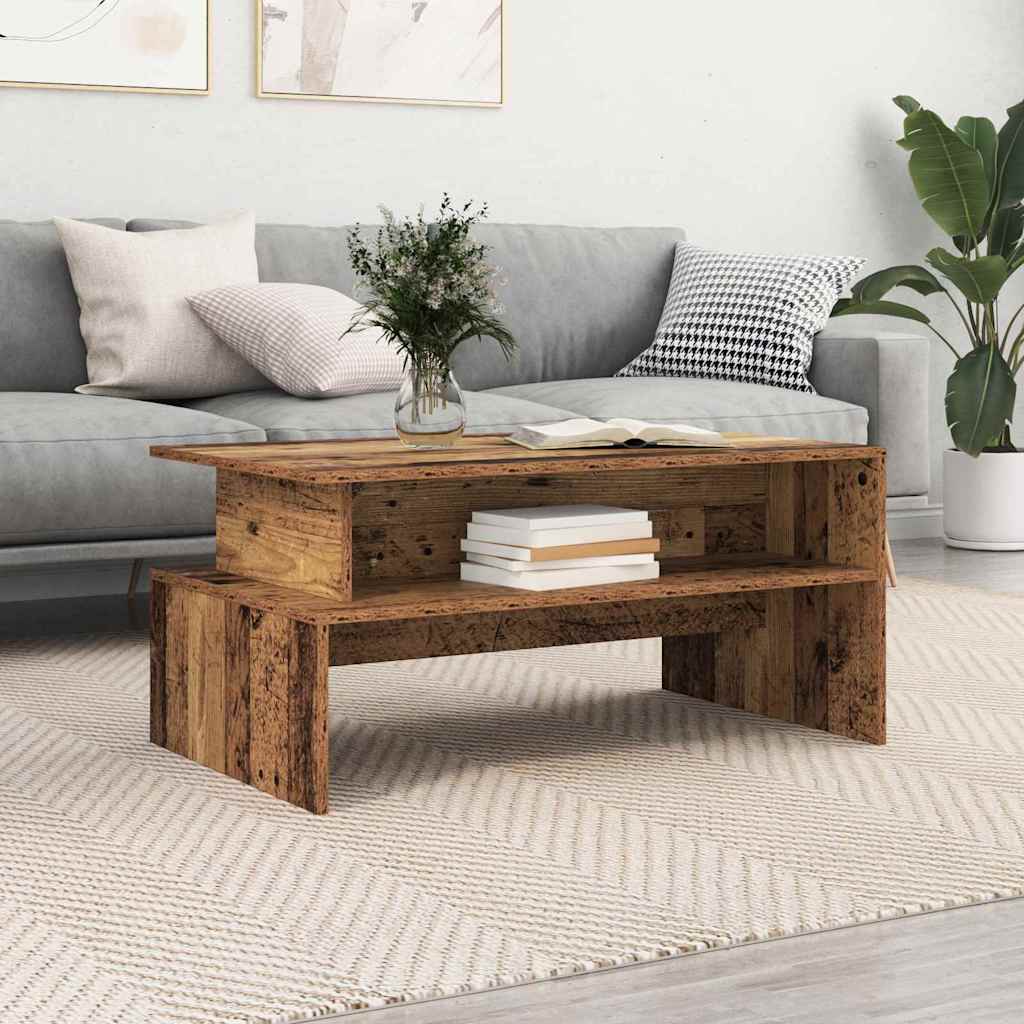 Table basse Vieux bois 90 x 55 x 42.5 cm Bois d'ingénierie - XIOS