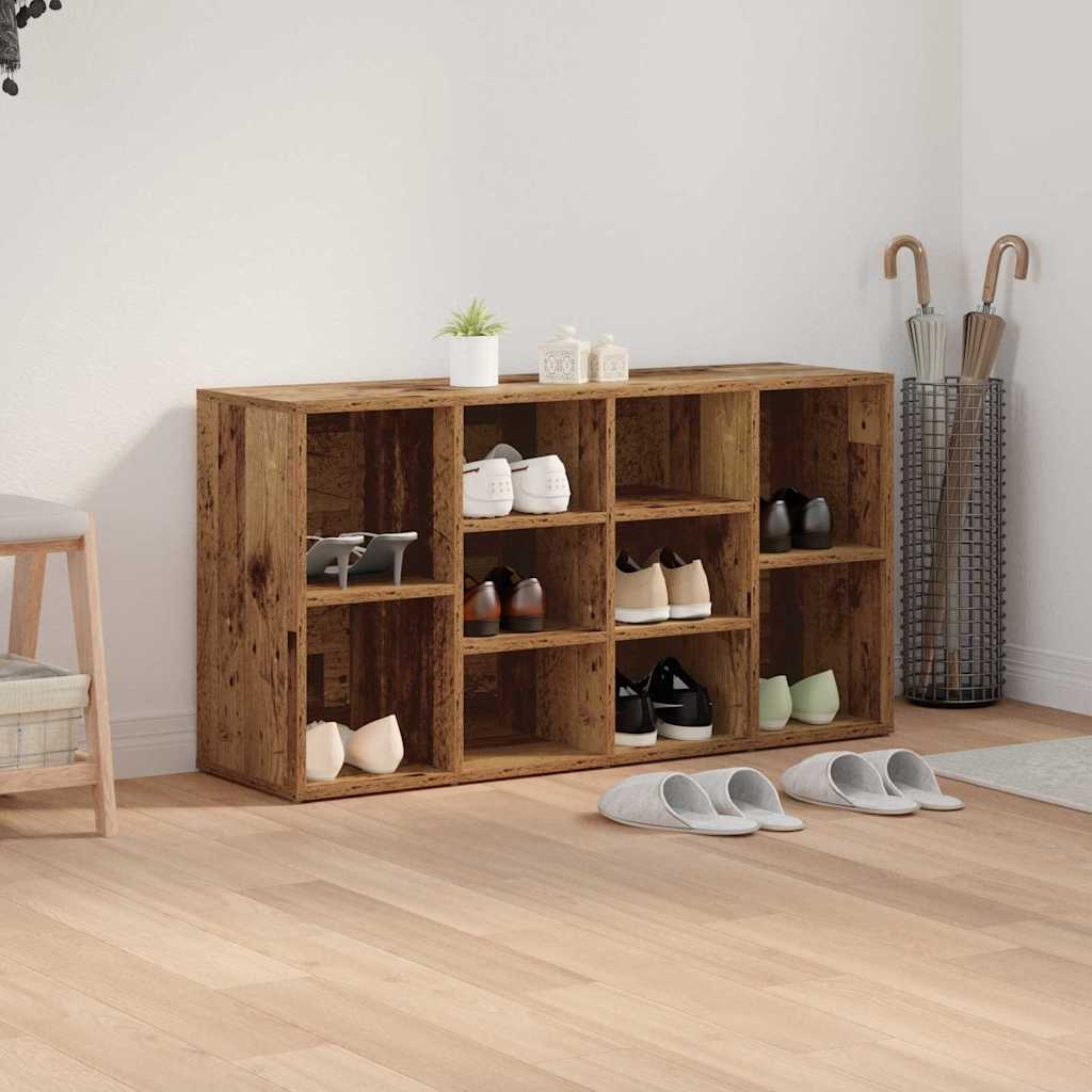 Banc à chaussures avec étagère Bois ancien 103 x 30 x 54.5 cm - XIOS