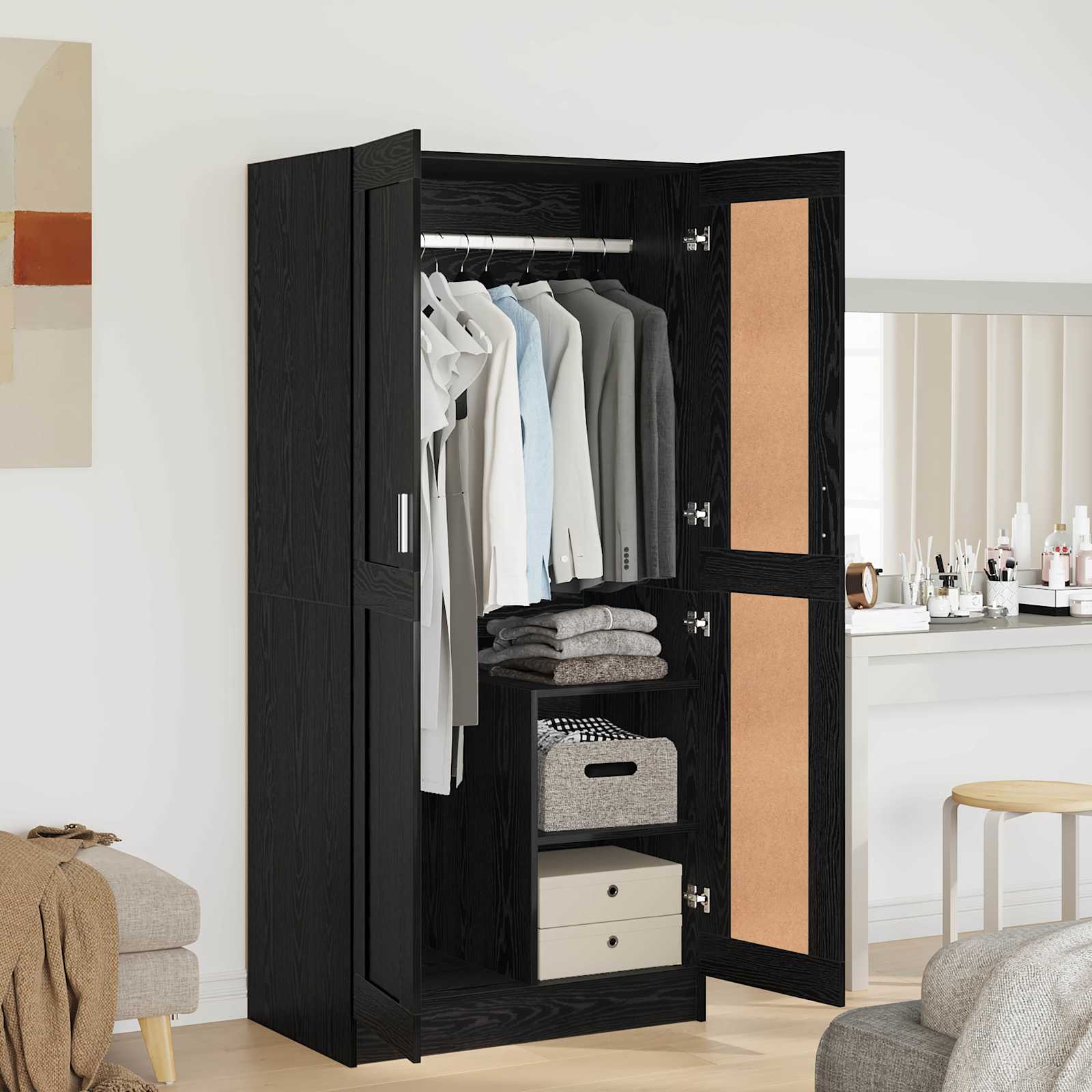 Armoire Chêne noir 82,5 x 51,5 x 180 cm Bois d'ingénierie - XIOS