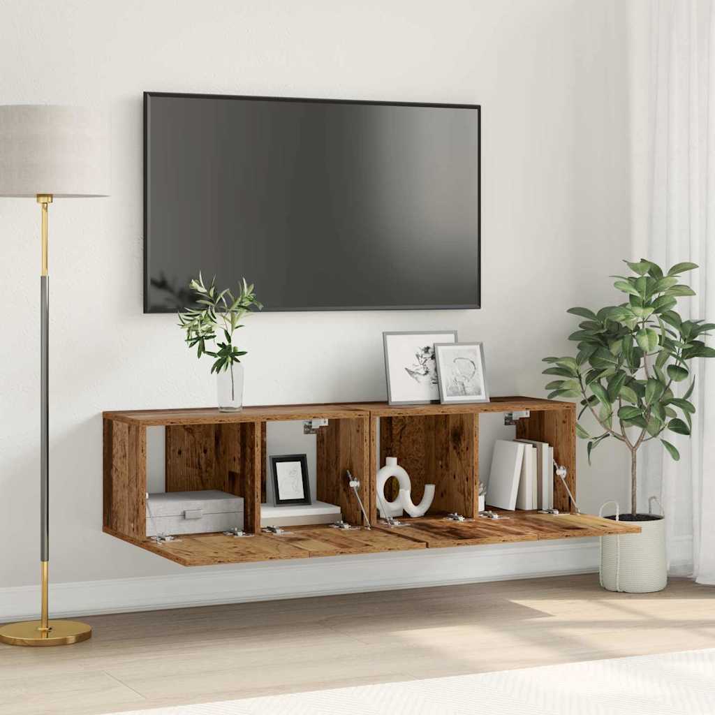 Meuble TV 2 pcs Multicolore 60 x 30 x 30 cm Bois d'ingénierie - XIOS