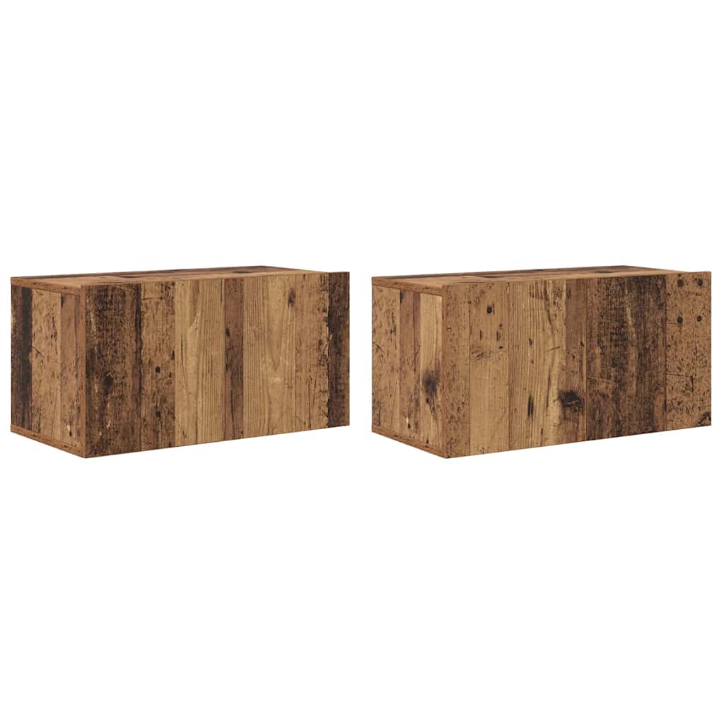 Meuble TV 2 pcs Multicolore 60 x 30 x 30 cm Bois d'ingénierie - XIOS