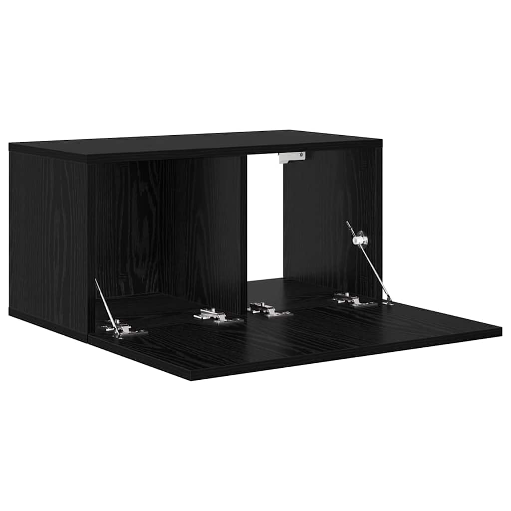 Meuble TV 2 pcs Noir 60 x 30 x 30 cm Bois d'ingénierie - XIOS