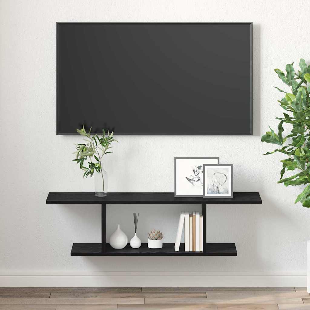 Meuble TV Noir 103 x 30 x 26,5 cm Bois d'ingénierie - XIOS