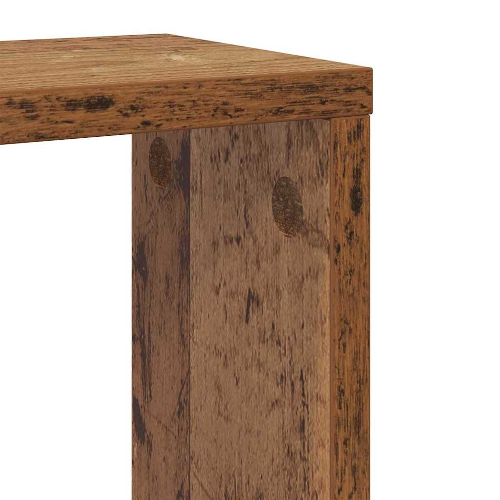 Étagères murales avec étagère 2 pcs Bois ancien 26 x 15 x 26 cm - XIOS
