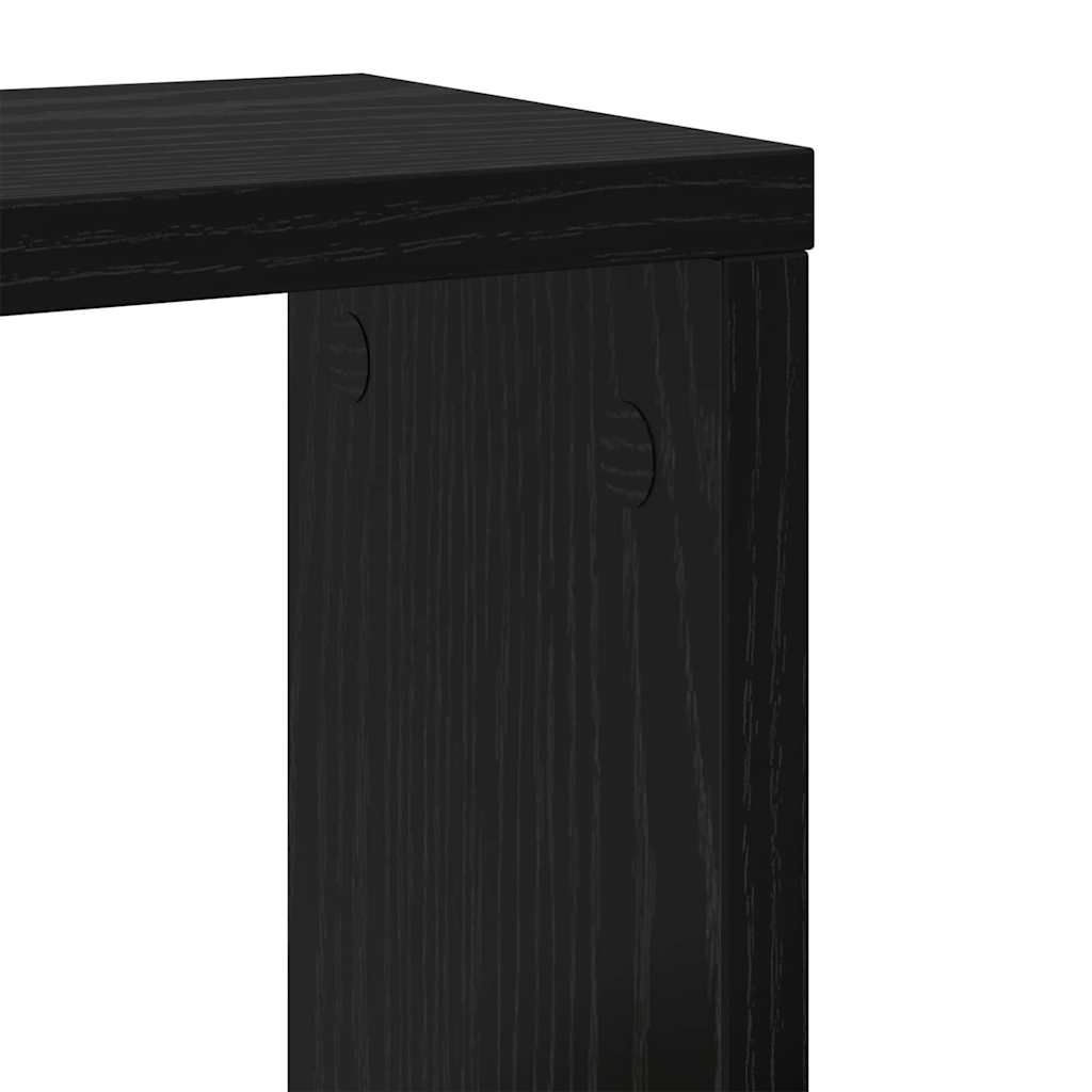 Étagères murales avec étagère 2 pcs Chêne noir 26 x 15 x 26 cm - XIOS