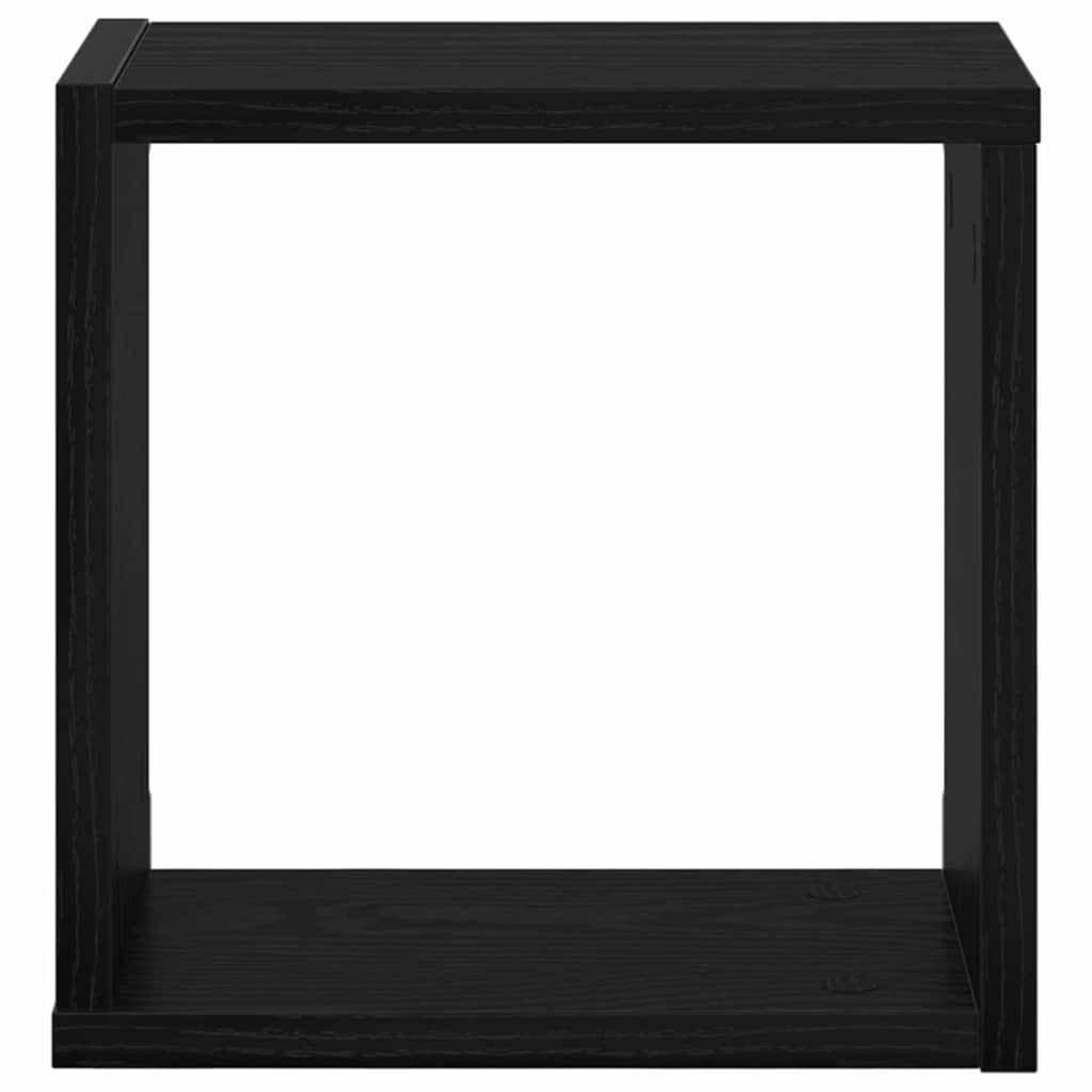 Étagères murales avec étagère 2 pcs Chêne noir 26 x 15 x 26 cm - XIOS