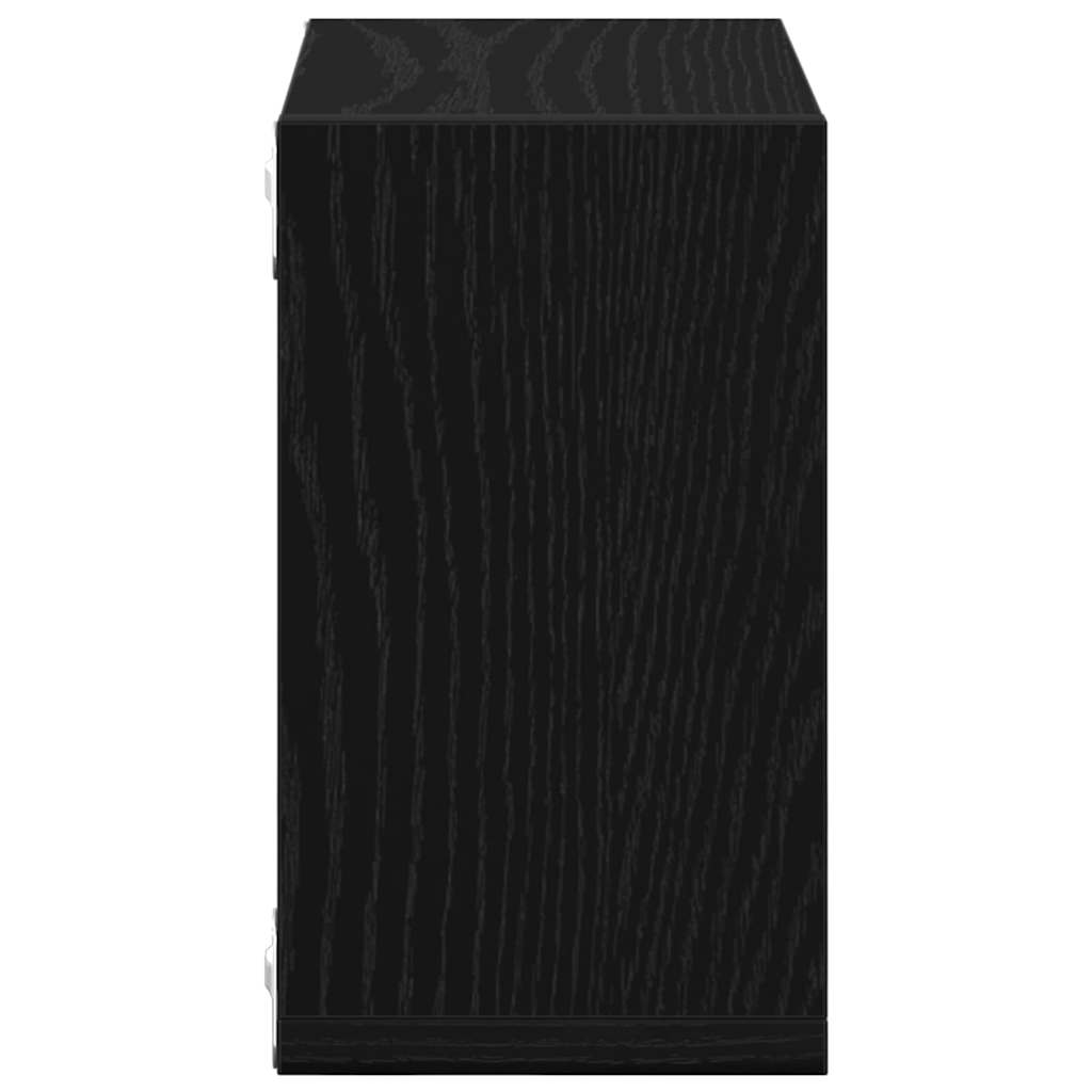 Étagères murales avec étagère 2 pcs Chêne noir 26 x 15 x 26 cm - XIOS