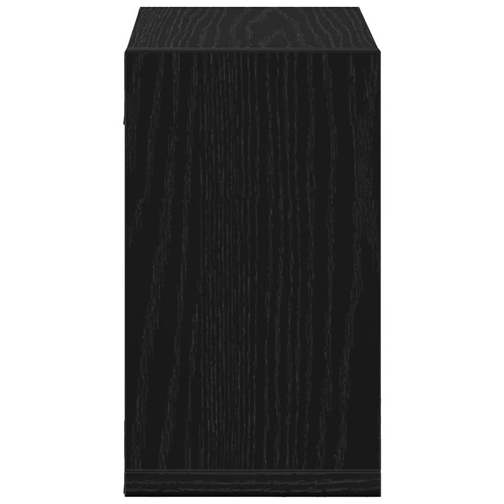 Étagères murales avec étagère 4 pcs Chêne Noir 26 x 15 x 26 cm - XIOS