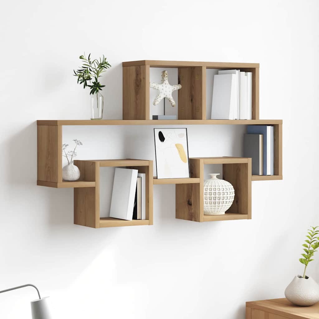 Étagère Murale avec étagère chêne artisanal 82 x 15 x 51 cm - XIOS