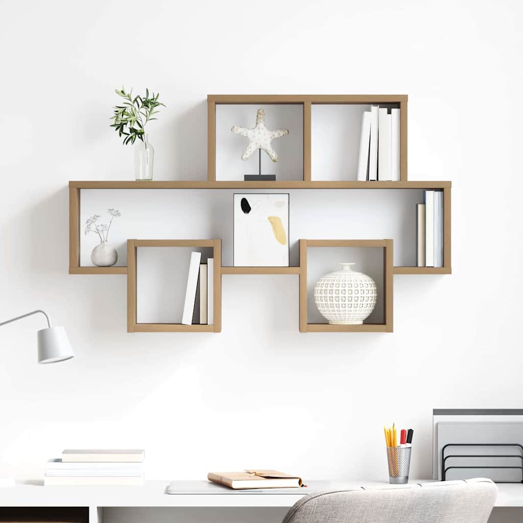 Étagère Murale avec étagère chêne artisanal 82 x 15 x 51 cm - XIOS