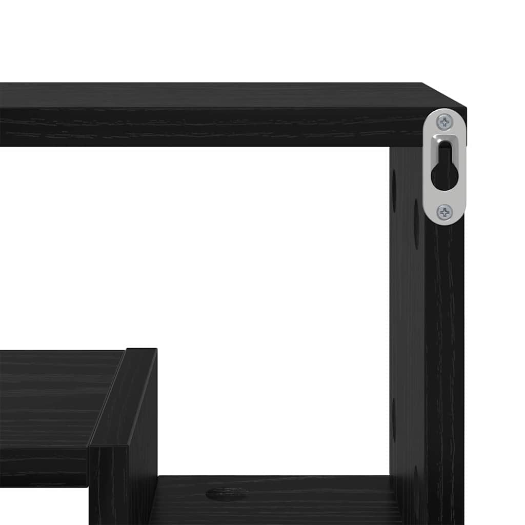 Étagère Murale Chêne noir 82 x 15 x 51 cm Bois d'ingénierie - XIOS