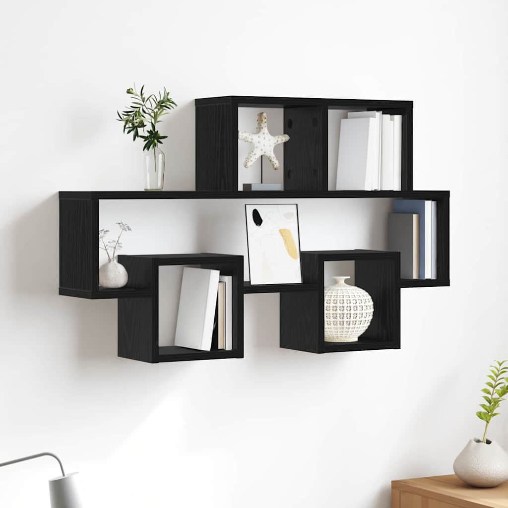 Étagère Murale Chêne noir 82 x 15 x 51 cm Bois d'ingénierie - XIOS