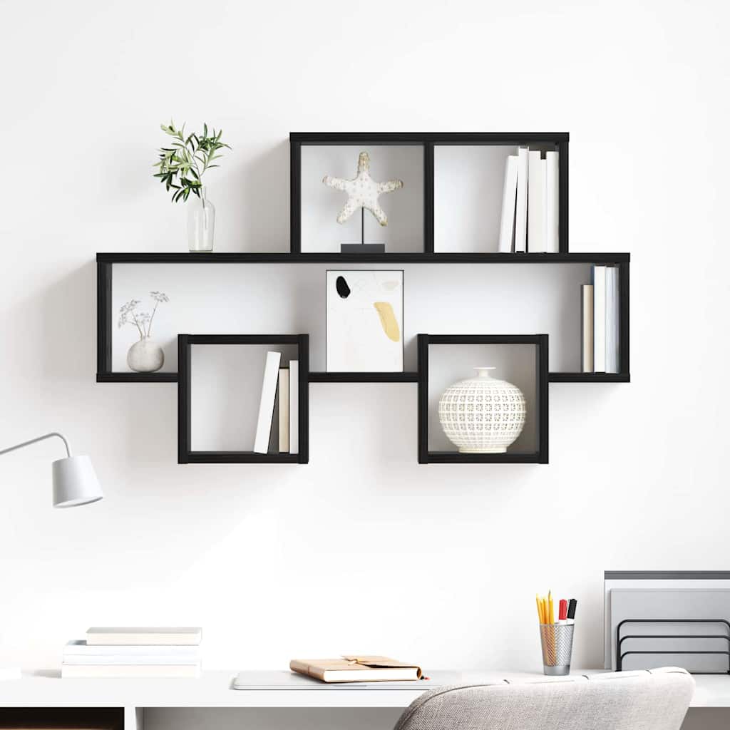 Étagère Murale Chêne noir 82 x 15 x 51 cm Bois d'ingénierie - XIOS