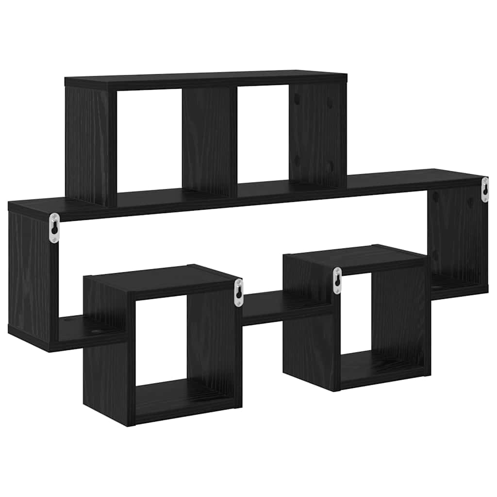 Étagère Murale Chêne noir 82 x 15 x 51 cm Bois d'ingénierie - XIOS