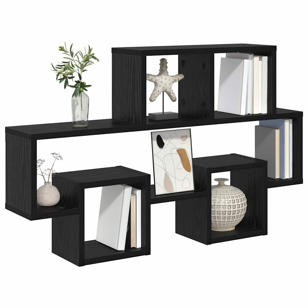 Étagère Murale Chêne noir 82 x 15 x 51 cm Bois d'ingénierie - XIOS