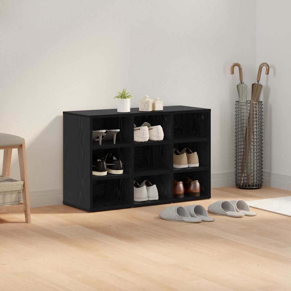 Meuble à chaussures avec étagère Chêne noir 77.5 x 30 x 51 cm - XIOS