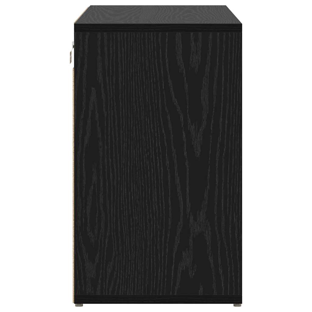 Meuble à chaussures avec étagère Chêne noir 77.5 x 30 x 51 cm - XIOS