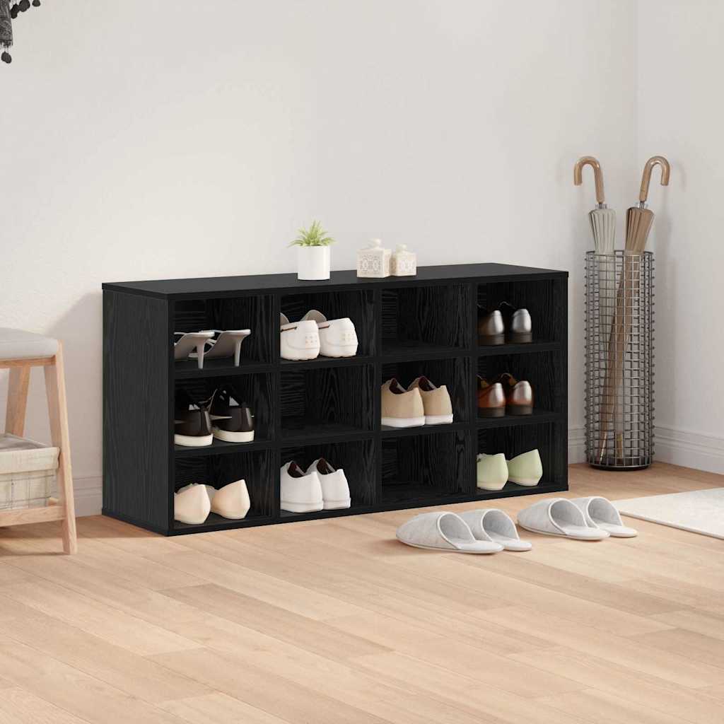 Meuble à chaussures avec étagère Chêne noir 103 x 30 x 51 cm - XIOS