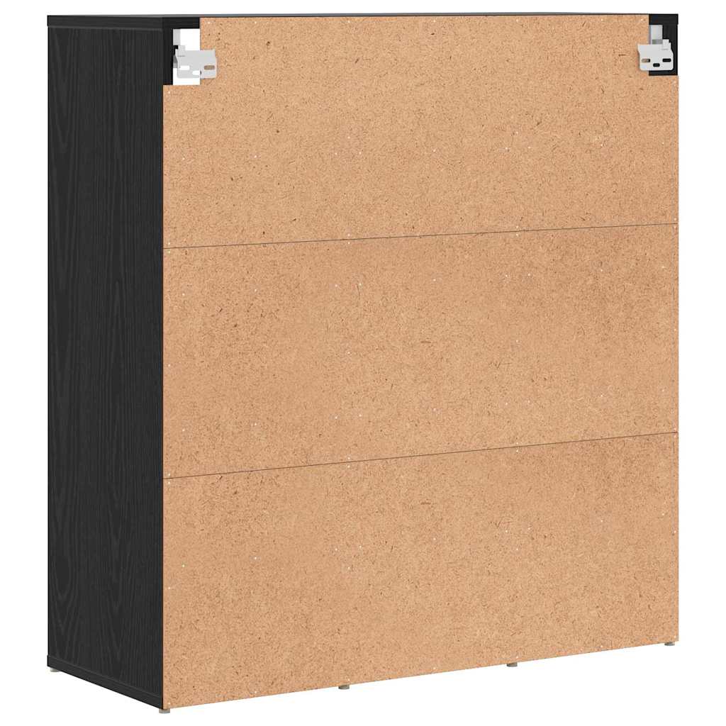 Meuble à chaussures avec étagère Chêne noir 77.5 x 30 x 83.5 cm - XIOS