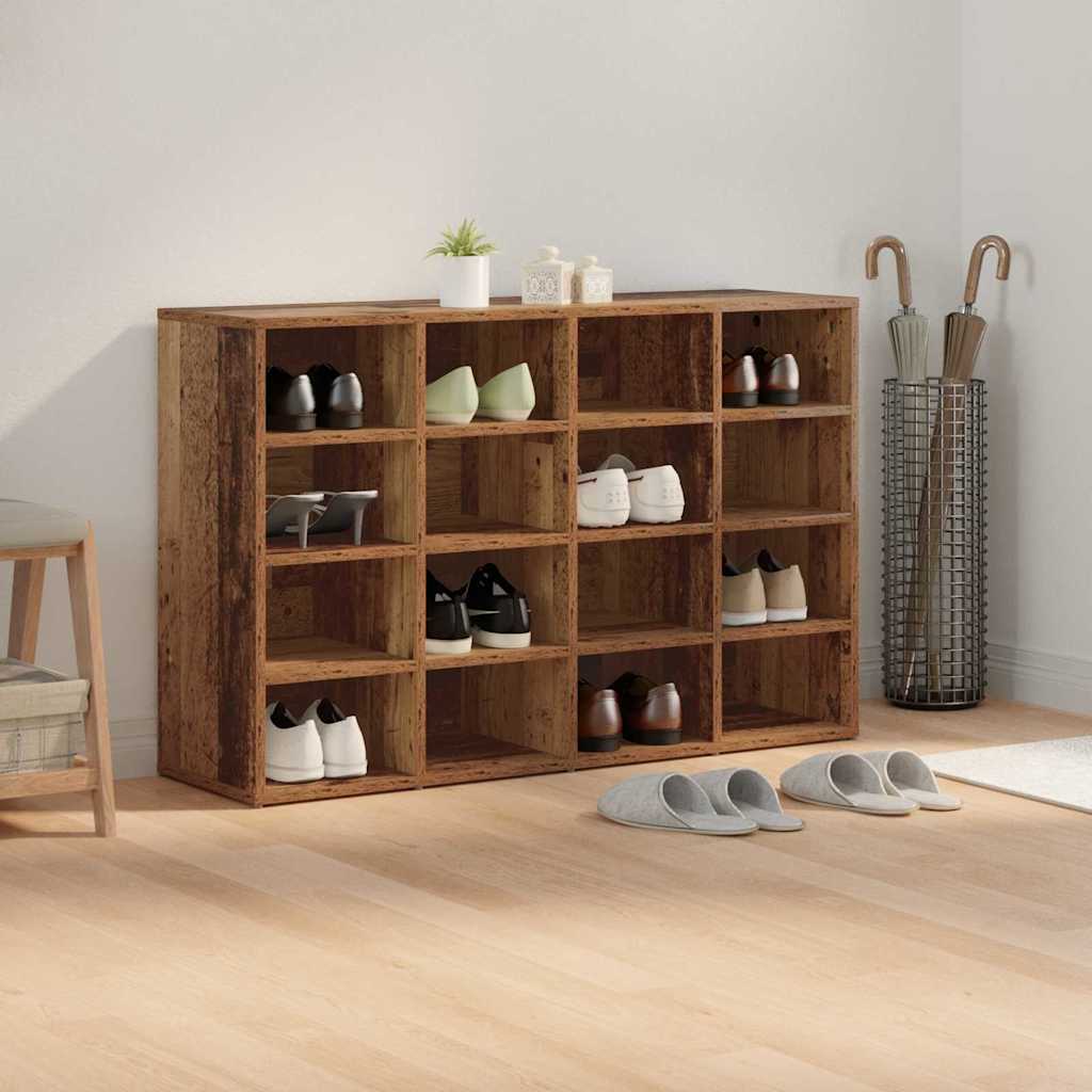Meuble à chaussures avec étagère Bois ancien 103 x 30 x 67 cm - XIOS